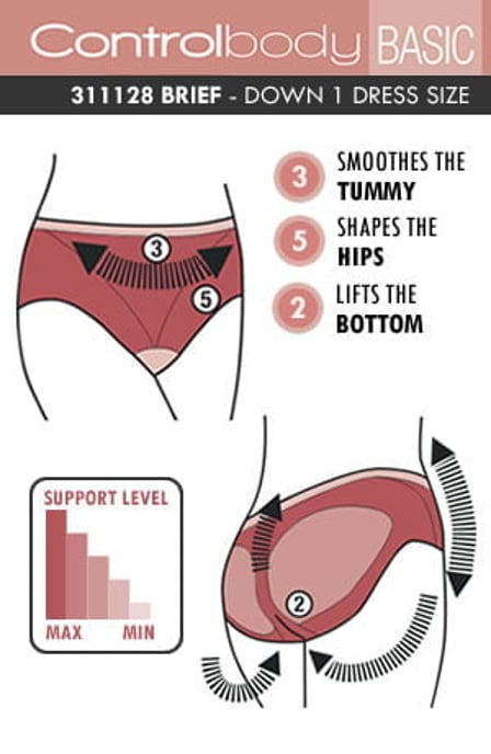 Control Body Shaping Brief Nero