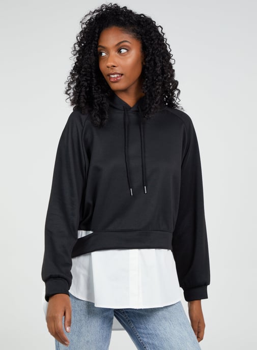 ENERGIZED - Shirt Hem Crop Hoodie