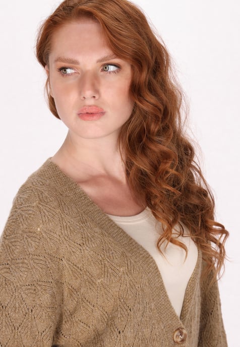 Dreimaster Vest Dames bruin beige - Image 5