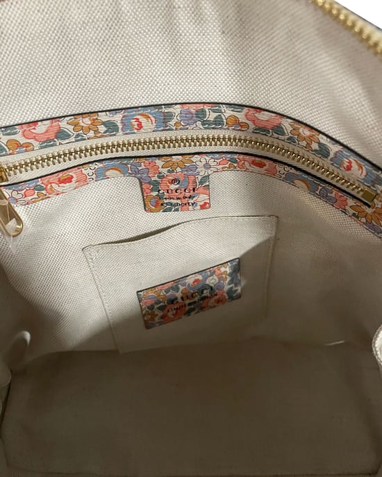 Gucci 1955 Horsebit Liberty London Floral Tote Bag in Multicolor Leather - Image 6