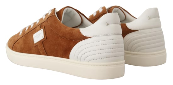Dolce & Gabbana Men's Brown Suede Leather Low Tops Sneakers Shoes