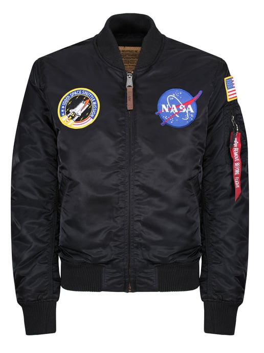 Alpha Industries Men's MA-1 VF NASA Bomber Jacket in Black - Image 2