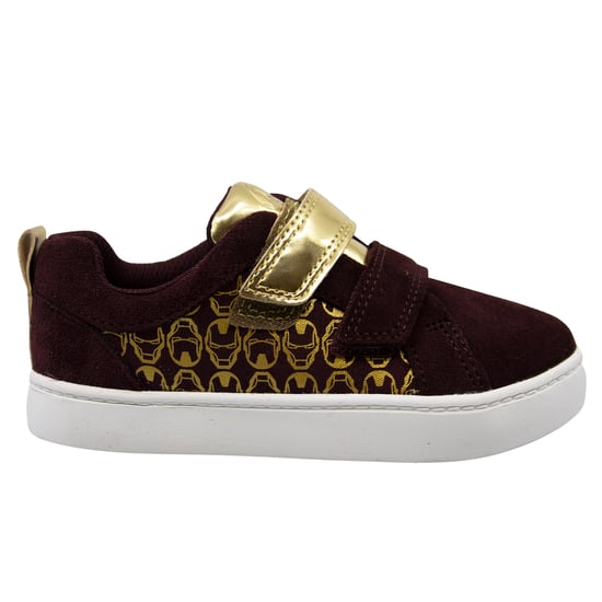 Clarks x Marvel City Hero Kids Burgundy Trainers