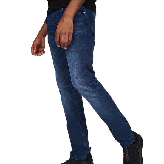 Crosshatch Mens Svelte Stretch Jeans (Dark Wash) - Image 3