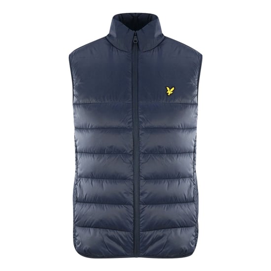 Lyle & Scott Golden Eagle Logo Navy Blue Wadded Gilet - Image 1