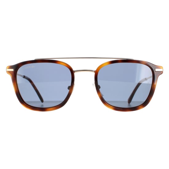 Lacoste Round Mens Gold Havana Blue L608SND
