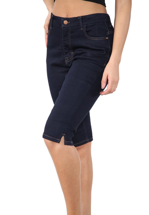 MYT Womens Magic Shaping High Waisted Denim Shorts Indigo - Image 3