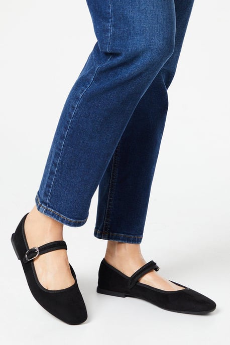 Buffy Square Toe Mary-jane Ballet Pumps