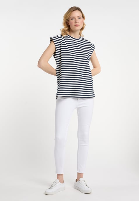 Dreimaster T-Shirt women marine white - Image 2
