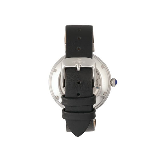Empress Adelaide Automatic Skeleton Leather-Band Watch
