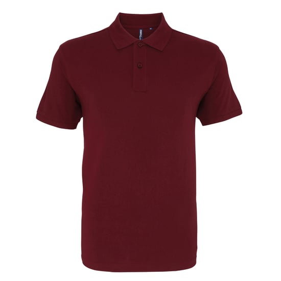 Asquith & Fox Mens Organic Classic Fit Polo Shirt (Burgundy) - Image 1