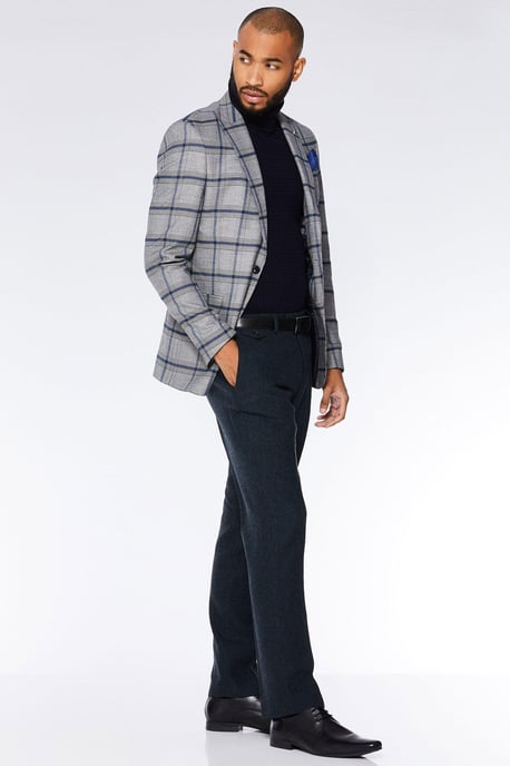 Grey/Blue Check Blazer