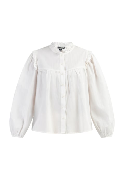 Dreimaster Blouse Dames wolwit - Image 1