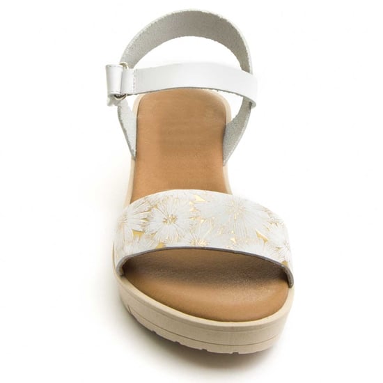 Confortable wedge sandal Purapiel in White