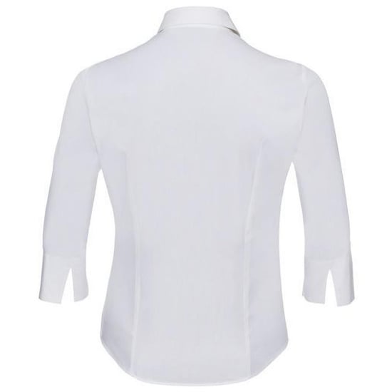 Russell Collectie Dames/Dames 3/4 Mouw Easy Care Gevoelig overhemd (Wit) - Image 2