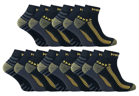 15 Pair Multipack Mens Ankle Socks | Low Cut Short Work Socks - 15 Pairs - Image 1