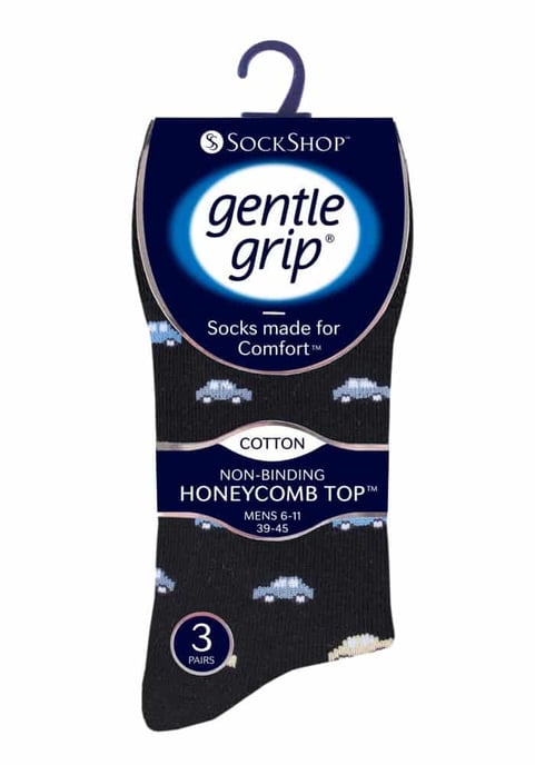Gentle Grip - 6 Pairs Mens Gentle Grip Non Elastic Socks - MGG547 - Image 2