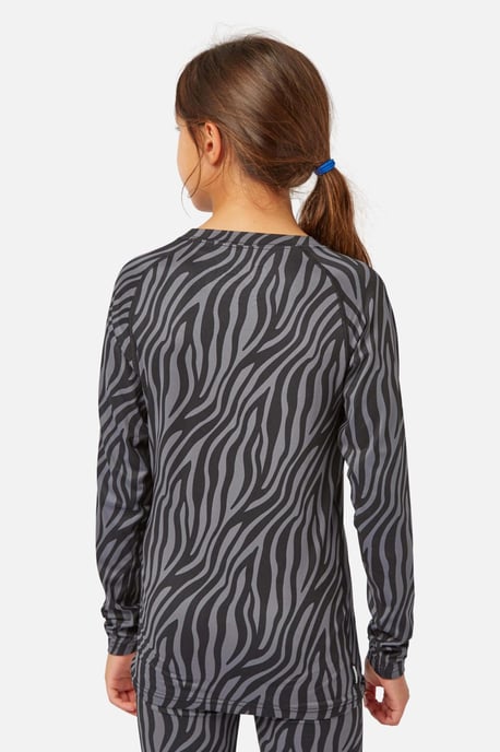 Cozy Limited Edition Crew Neck Baselayer Black Zebra