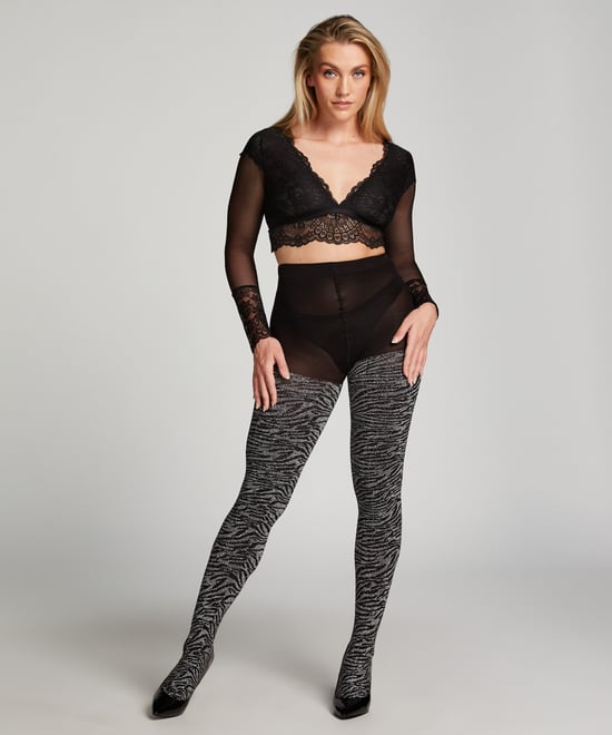 Hunkemöller 50 Denier Tights Lurex Zebra