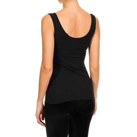 Women's Wide Strap Round Neckline Lightweight Fabric T-shirt 1045201