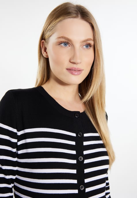 Dreimaster Cardigan women black white