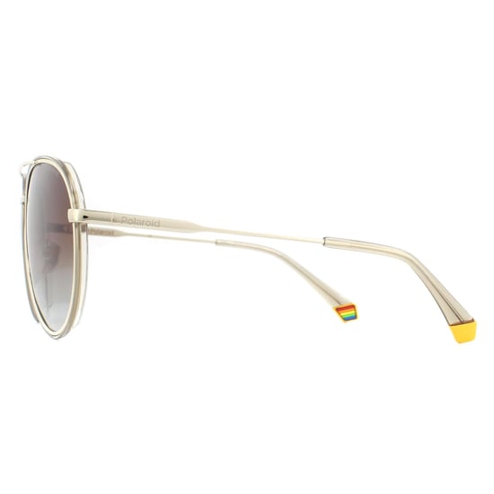 Polaroid Sunglasses PLD 6116/G/S 84E LA Gold Beige Brown Gradient Polarized