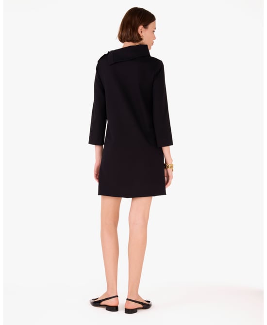 Black Turtleneck Ponte Dress