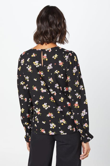 Ditsy Floral Long Sleeve Blouse