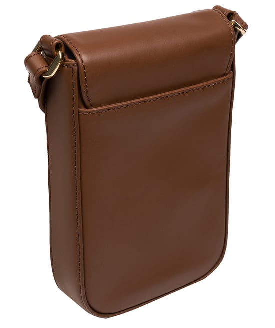 'Alexis' Chestnut Leather Cross Body Phone Bag
