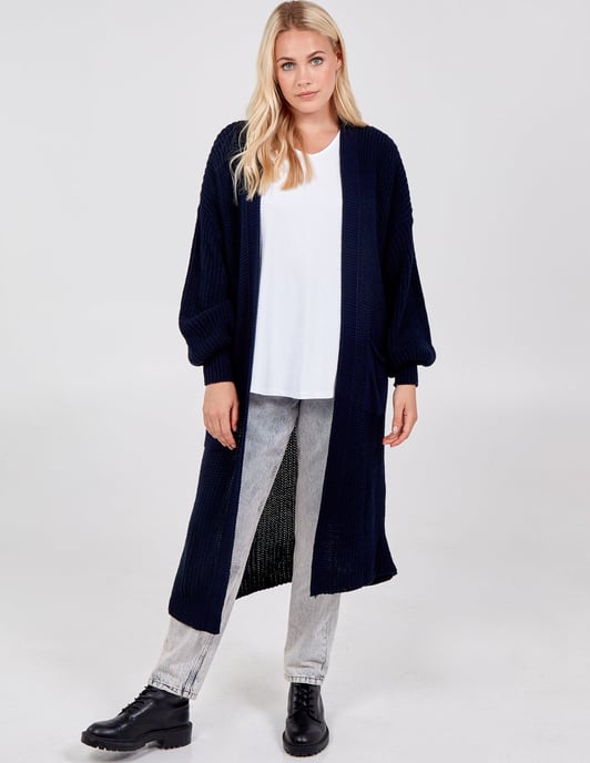 Longline Double Pocket gebreide vest - Image 4