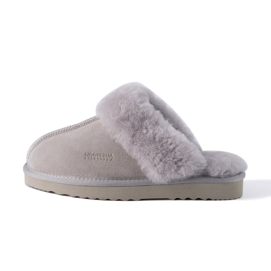 Aus Wooli "Sydney" Australia Sheepskin Wool Slippers, Light Grey