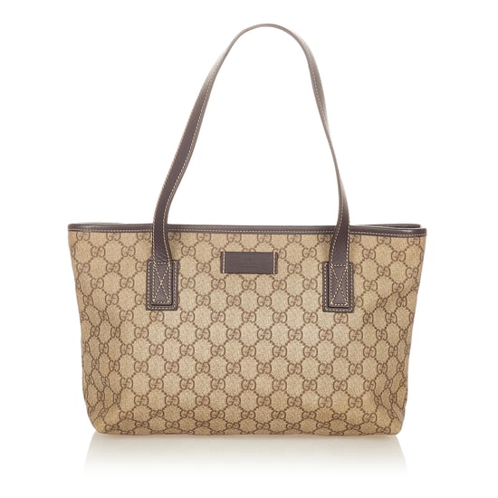 Vintage Gucci GG Supreme Tote Bag Brown - Image 1