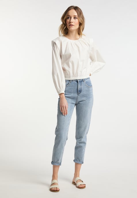 Dreimaster Blouse Dames wolwit - Image 2