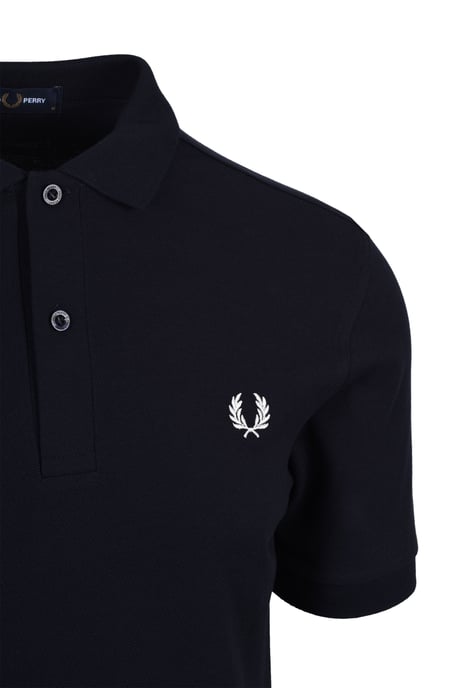Fred Perry Plain Polo Shirt Navy - Image 2