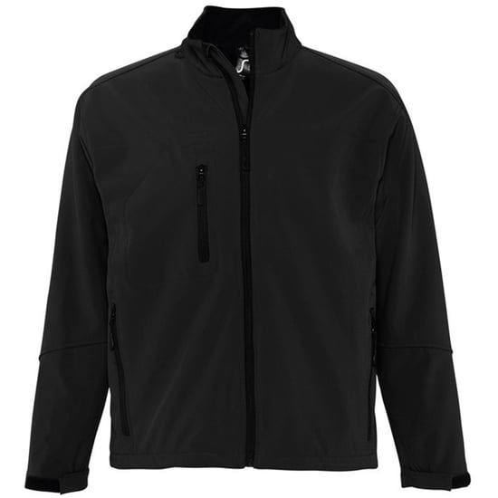 SOLS Mens Relax Soft Shell Jacket (Breathable, Windproof And Water Resistant) (Black) - Image 1