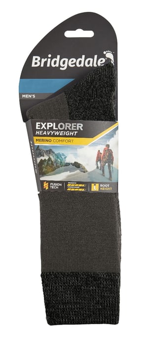 Bridgedale - Mens Heavyweight Merino Wool Socks - Anthracite - Image 2