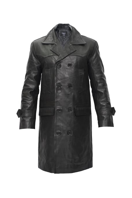 Mens Cowhide Leather Peacoat-Dortmund