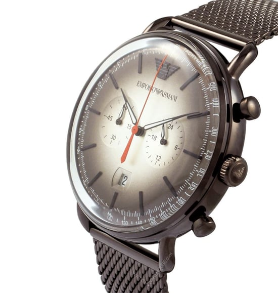Emporio Armani AR11169 Brown Mesh Chronograph Men's Watch - Image 2