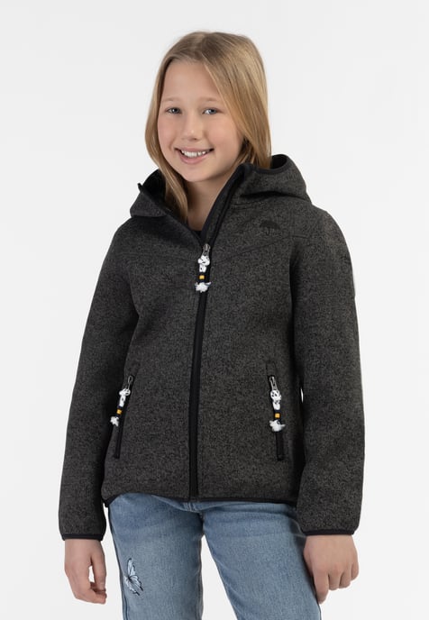 Schmuddelwedda Gebreide fleeceblouse voor meisjes meisjes (kinderen) grijs melange - Image 3