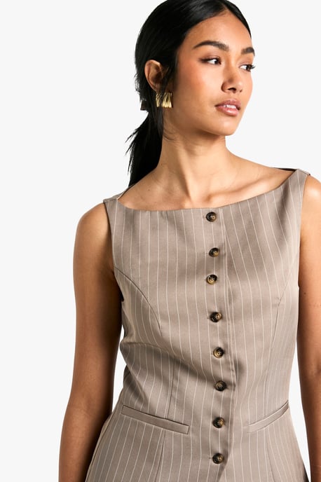 Tailored Pinstripe Waistcoat - Image 4