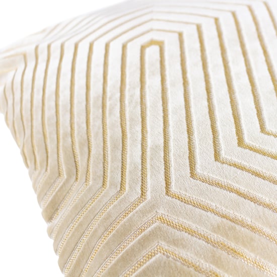 Paoletti Evoke Geometric Cut Velvet Cushion Cover - Image 4