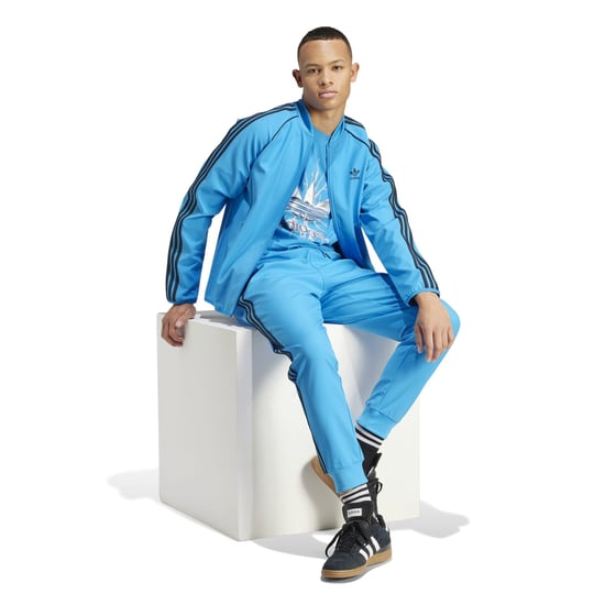 Men's adidas Originals SST Bonded Track Top in Blue
