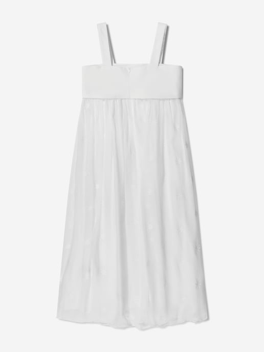 Chloé Girls Silk Ceremony Dress in ivory