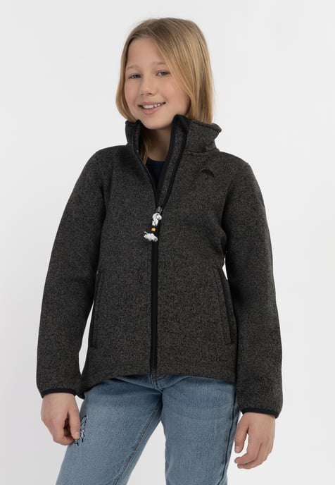 Schmuddelwedda Gebreide fleece jas meisjes (kinderen) grijs melange - Image 3