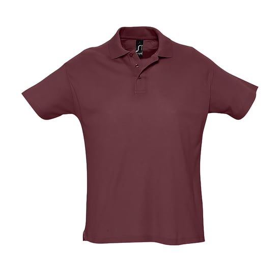SOLS Heren Zomer II Pique Poloshirt met korte mouwen (Bourgondië) - Image 1