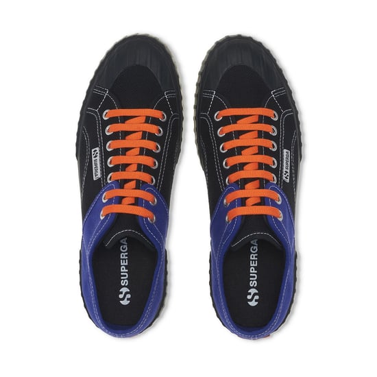 Superga Womens/Ladies Colour Block Trainers (White Avorio/Black/White)