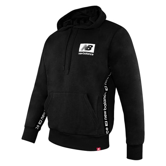 New Balance Long Sleeve Black Pullover Mens Essentials ID Hoodie MT13516 BK