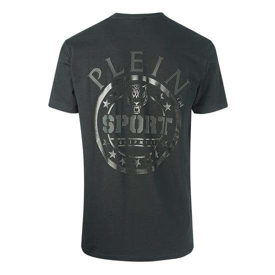 Plein Sport Leather Patch Logo Black T-Shirt - Image 2
