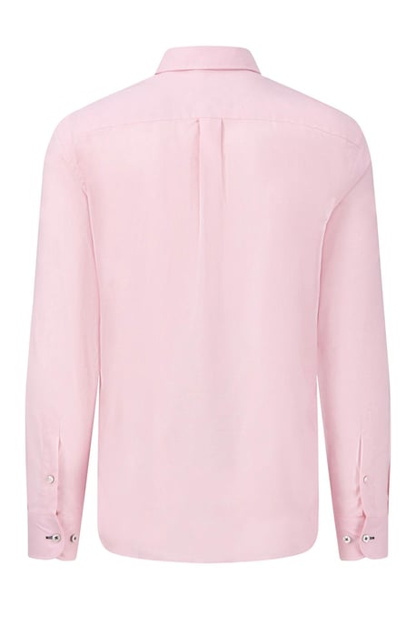 Fynch-Hatton Long Sleeved Oxford Button Down Collar Shirt Pink - Image 2