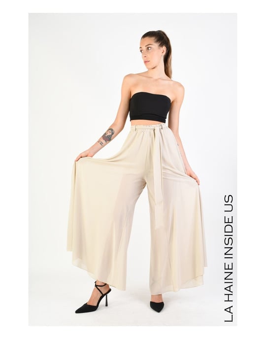 La Haine Inside Us Trousers Woman's Beige - Image 6